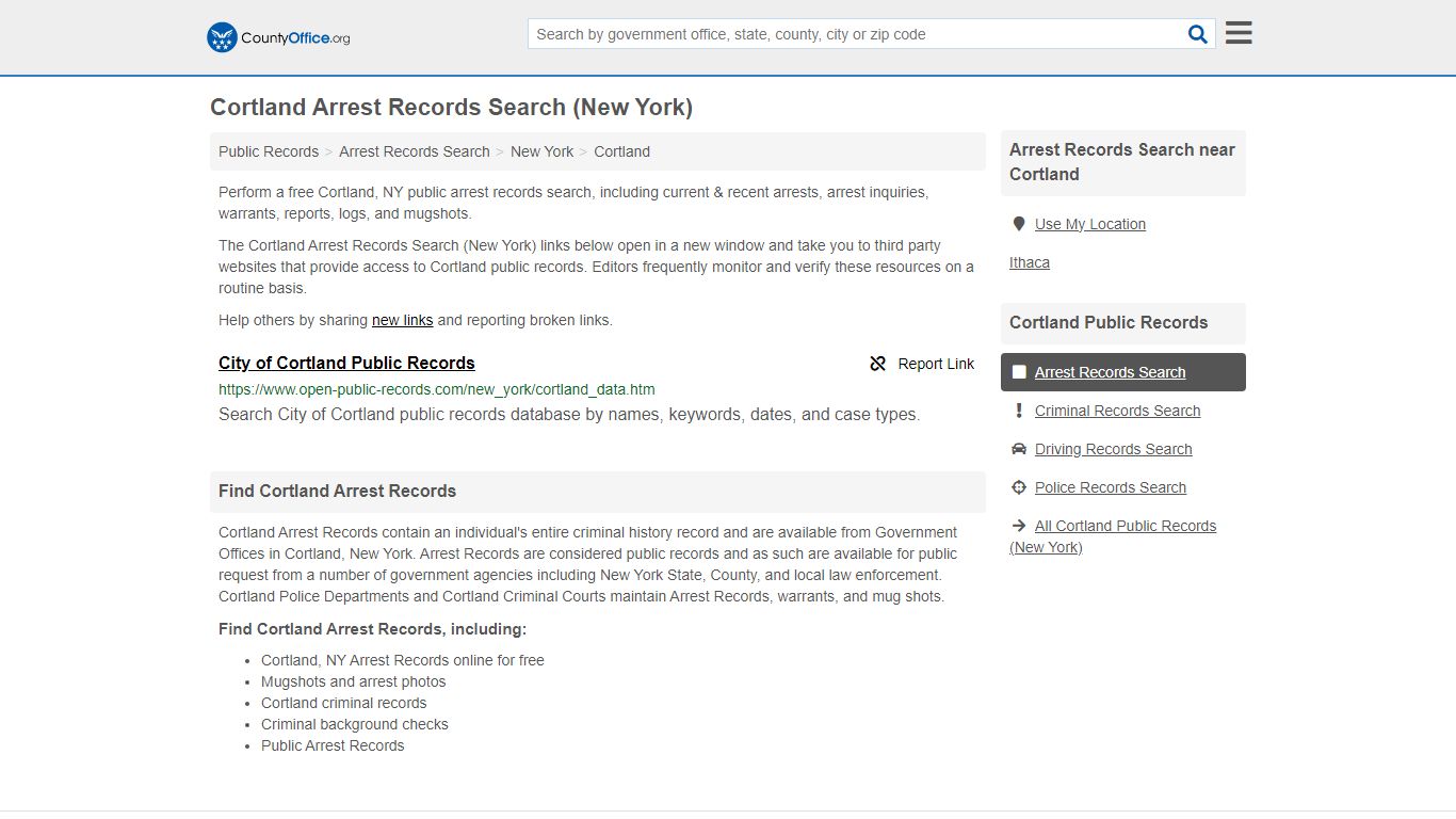Arrest Records Search - Cortland, NY (Arrests & Mugshots)